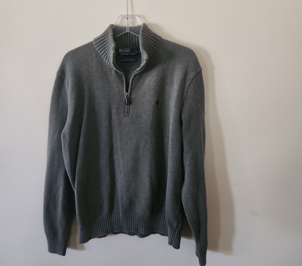 Polo by Ralph Lauren Charcoal 1/4 Zip-Up Pullover